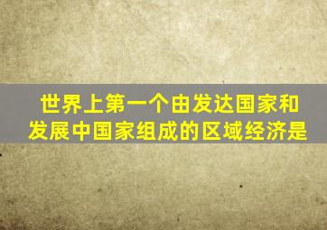 世界上第一个由发达国家和发展中国家组成的区域经济是