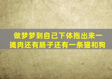 做梦梦到自己下体拖出来一摊肉还有肠子还有一条猫和狗