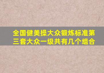 全国健美操大众锻炼标准第三套大众一级共有几个组合