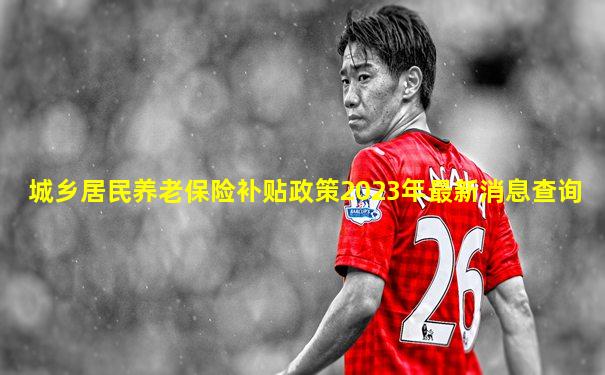 城乡居民养老保险补贴政策2023年最新消息查询