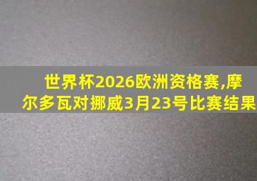 世界杯2026欧洲资格赛,摩尔多瓦对挪威3月23号比赛结果