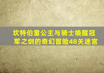 坎特伯雷公主与骑士唤醒冠军之剑的奇幻冒险48关迷宫