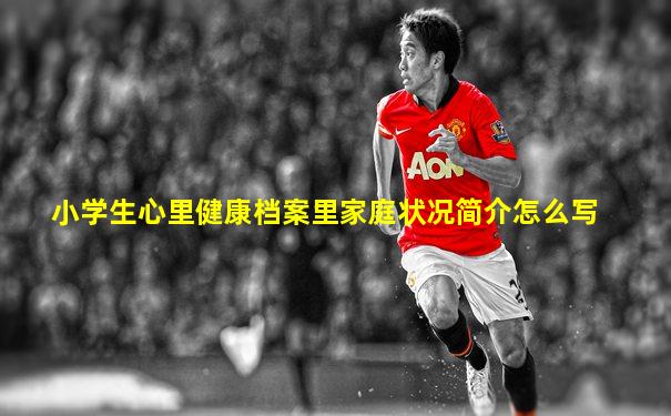 小学生心里健康档案里家庭状况简介怎么写