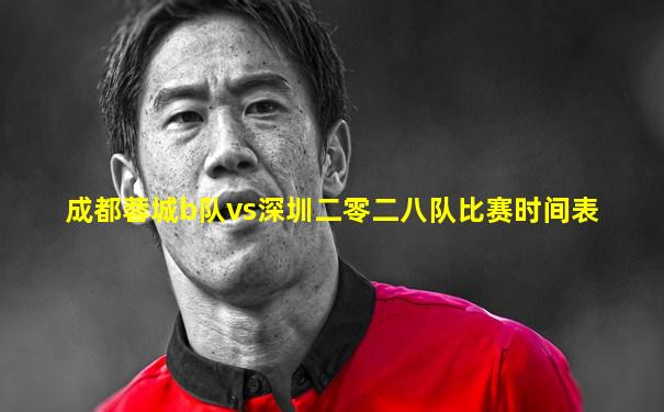 成都蓉城b队vs深圳二零二八队比赛时间表