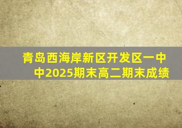 青岛西海岸新区开发区一中中2025期末高二期末成绩